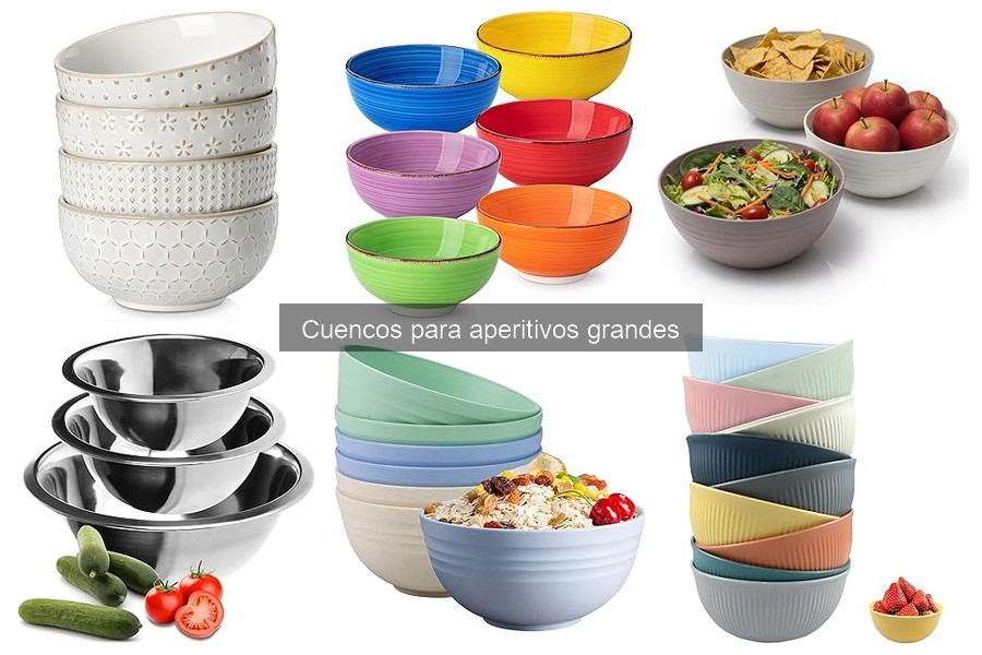 Tipos de cuencos para aperitivos grandes: guía completa