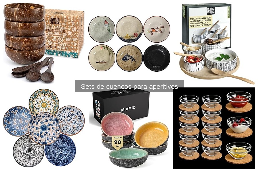 Tipos de cuencos para aperitivos: materiales y diseños