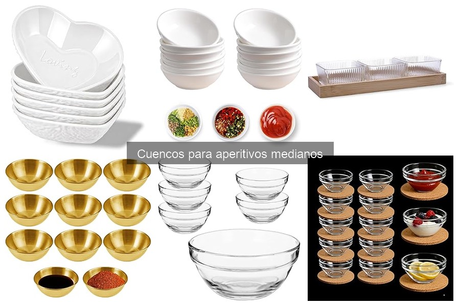Tipos de cuencos para aperitivos medianos: formas y estilos