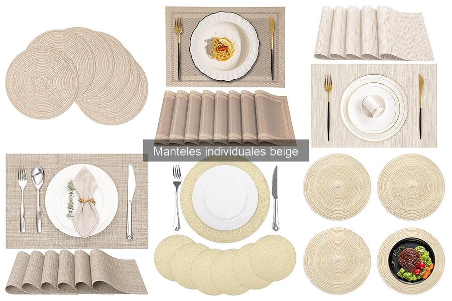 Tipos de manteles individuales beige: materiales y estilos