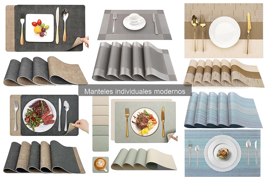 Tipos de manteles individuales modernos: materiales y estilos
