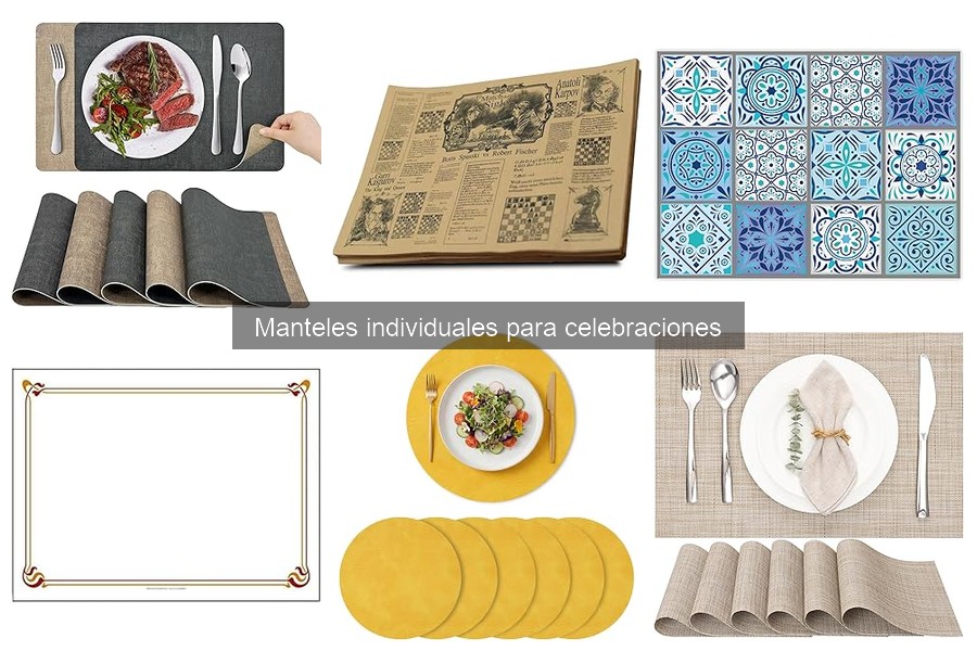 Tipos de manteles individuales para celebraciones