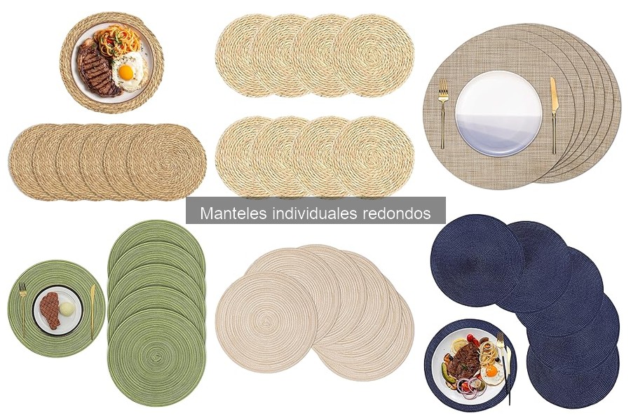 Tipos de manteles individuales redondos: materiales y estilos