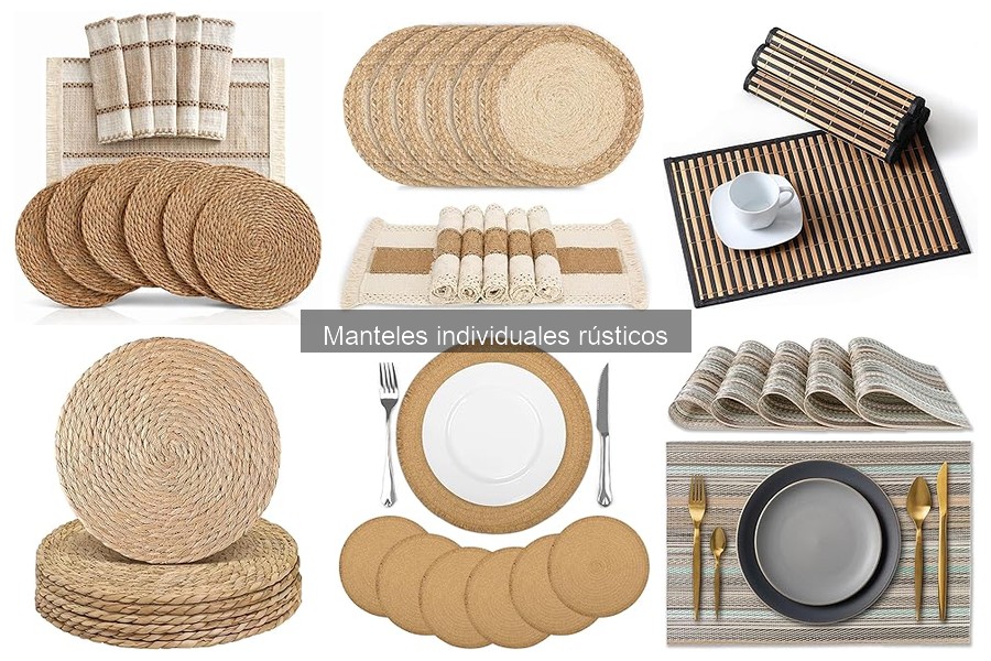 Tipos de manteles individuales rústicos para decorar tu mesa