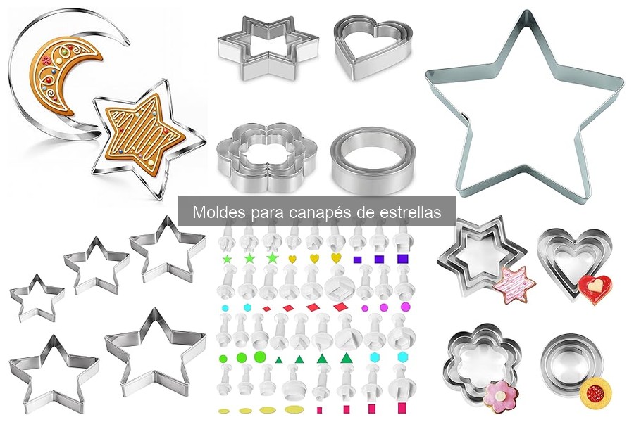 Tipos de moldes para canapés de estrellas disponibles