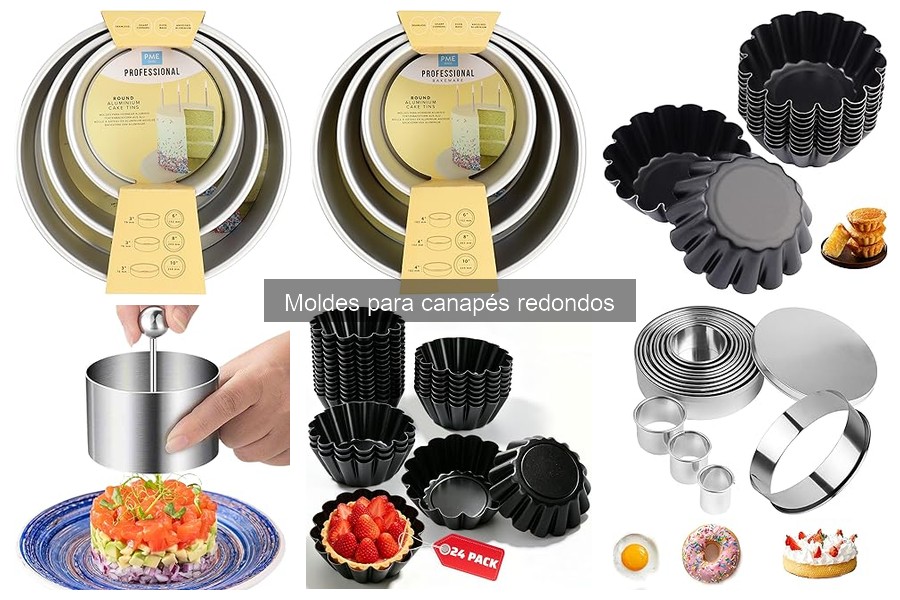 Tipos de moldes para canapés redondos: materiales y diseños