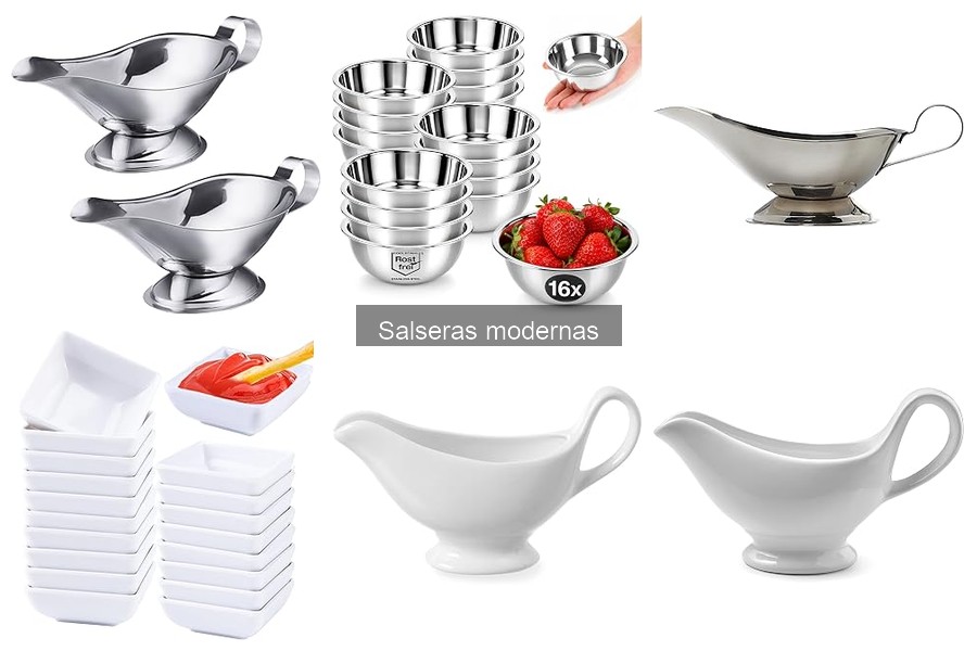 Tipos de salseras modernas: estilos y materiales ideales