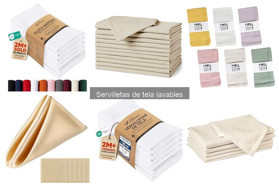Tipos de servilletas de tela lavables: materiales y tamaños