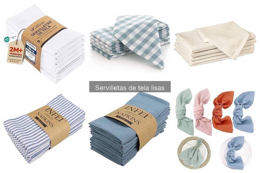 Tipos de servilletas de tela lisas: guías y comparativas