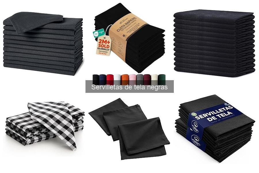 Tipos de servilletas de tela negras: variedades y diseños