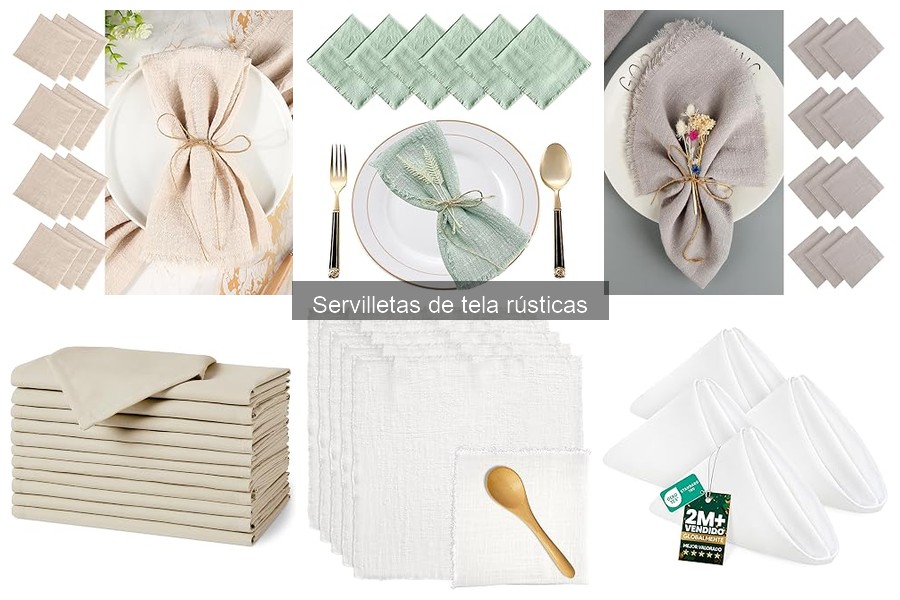 Tipos de servilletas de tela rústicas: Guía completa