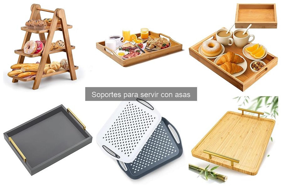 Tipos de soportes para servir con asas: materiales y diseños