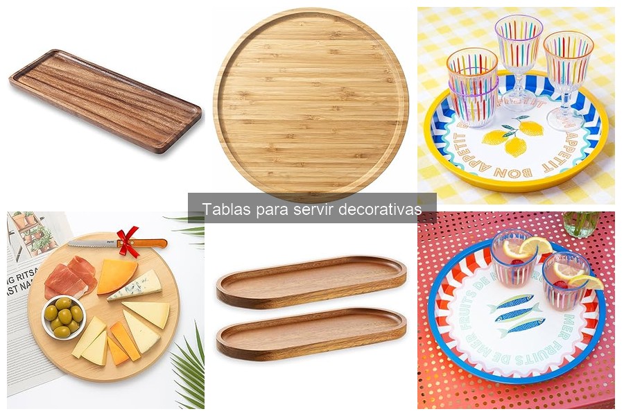 Tipos de tablas decorativas para servir aperitivos