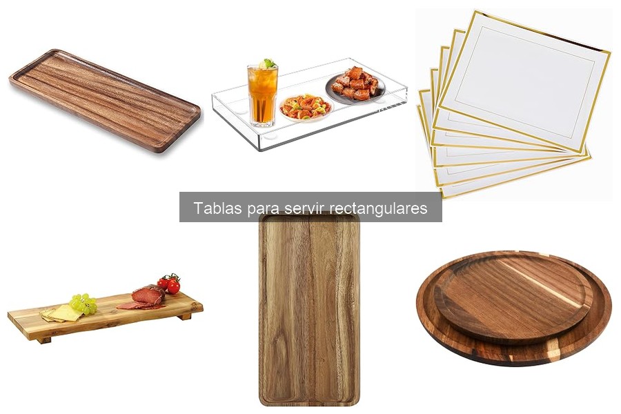 Tipos de tablas rectangulares para servir aperitivos