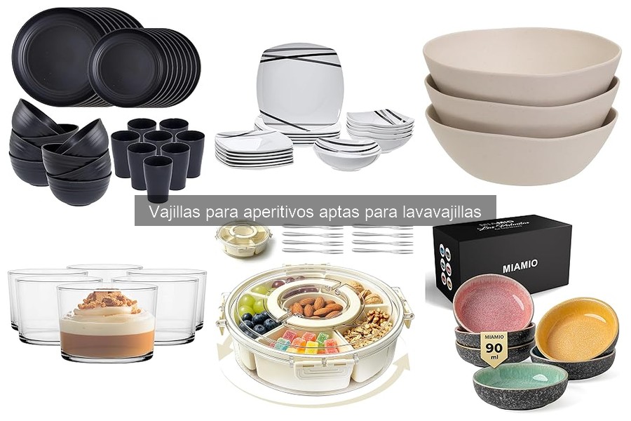 Tipos de vajillas para aperitivos aptas para lavavajillas