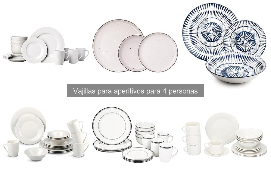Vajillas ideales para aperitivos para 4 personas