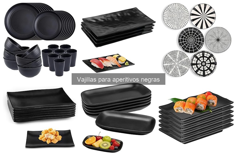 Ventajas de las vajillas negras para aperitivos