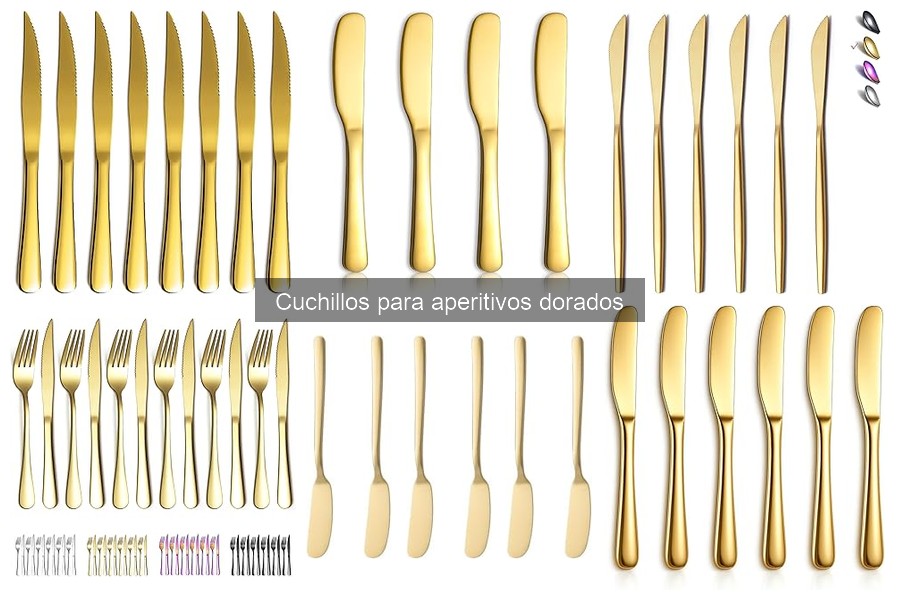 Ventajas de los cuchillos dorados en aperitivos