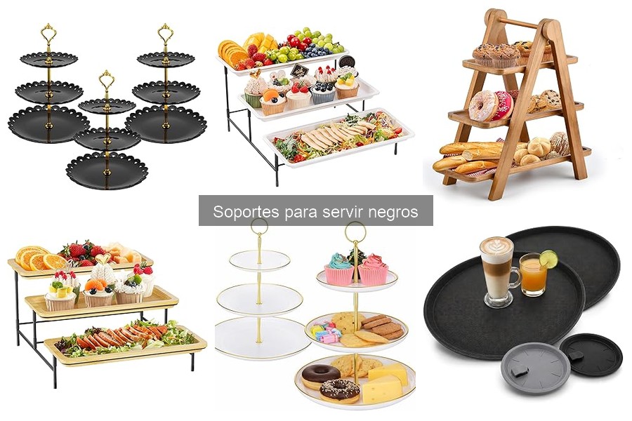 Ventajas de usar soportes negros para servir aperitivos